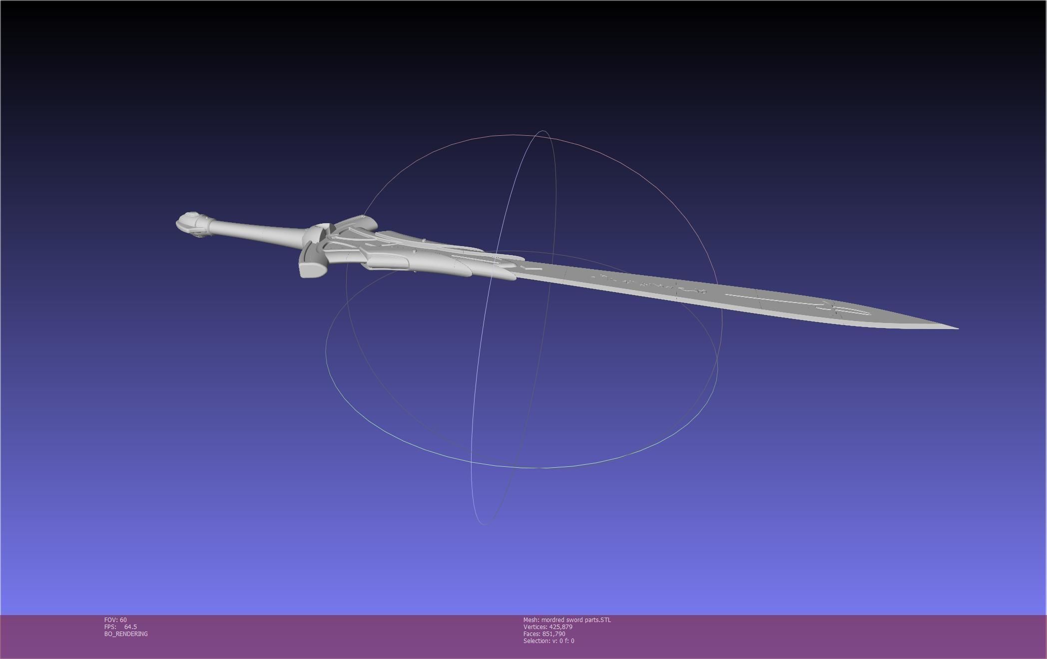 Fate Mordred Sword Printable Assembly 3D print model_133