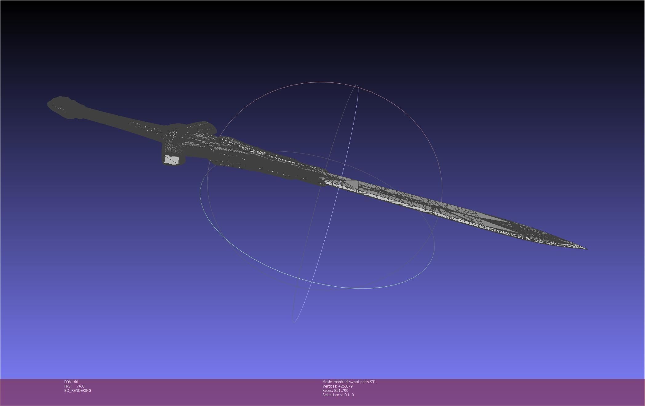 Fate Mordred Sword Printable Assembly 3D print model_126