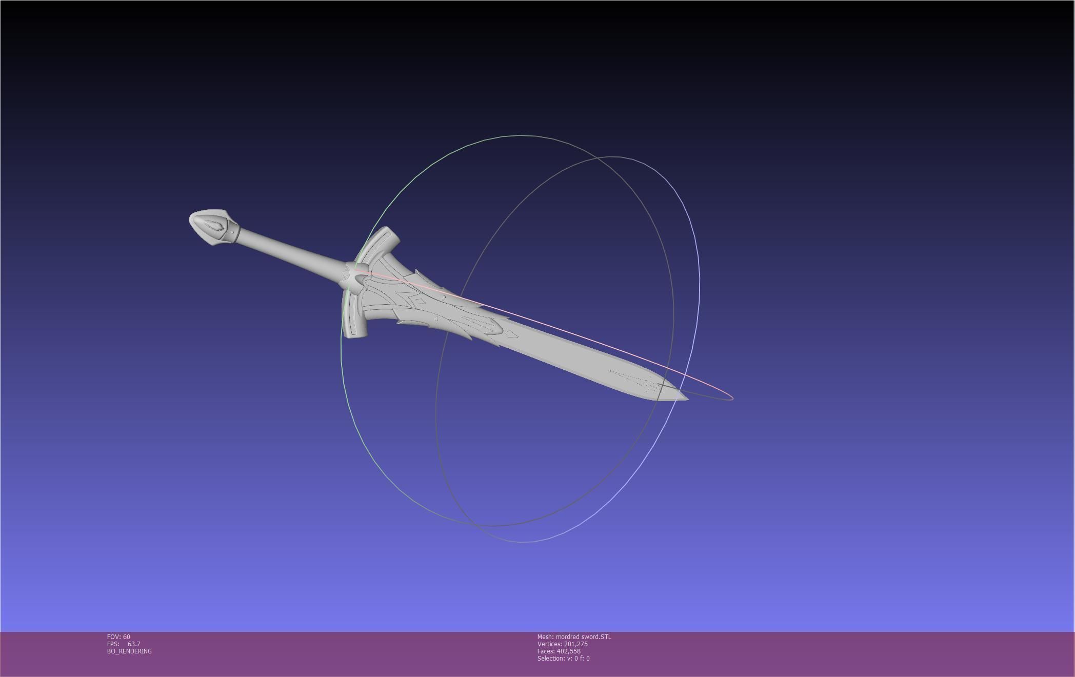 Fate Mordred Sword Printable Assembly 3D print model_23