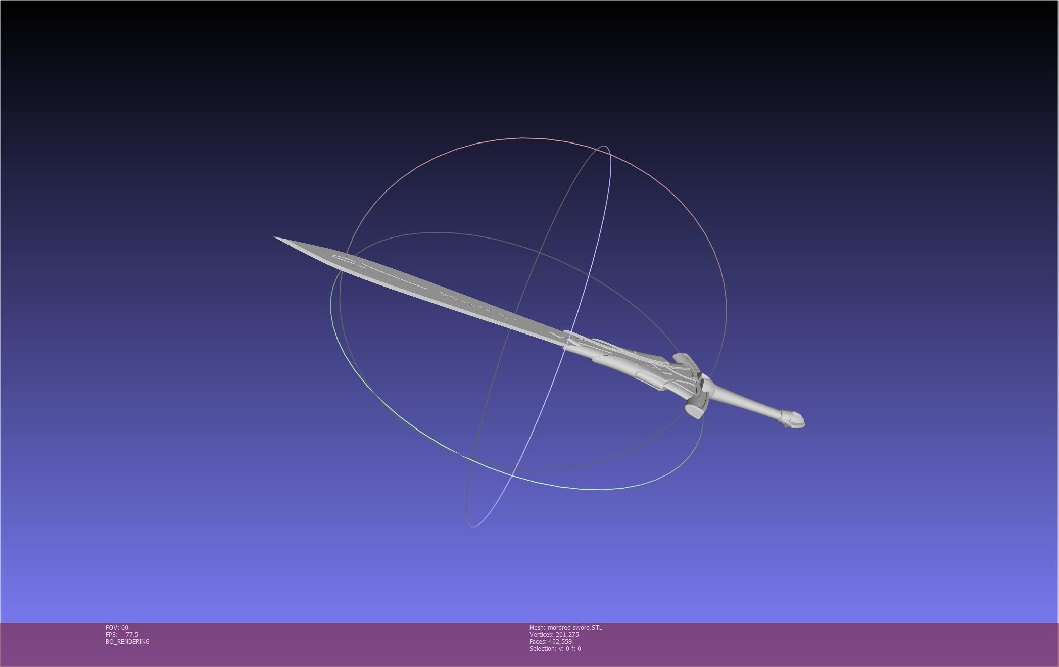 Fate Mordred Sword Printable Assembly 3D print model_60