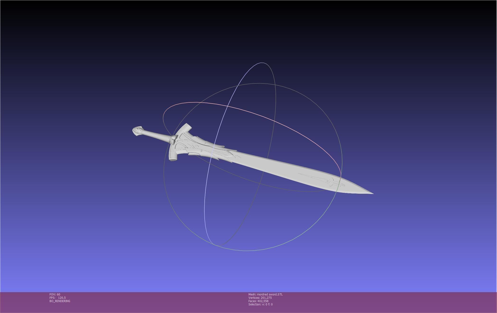 Fate Mordred Sword Printable Assembly 3D print model_75