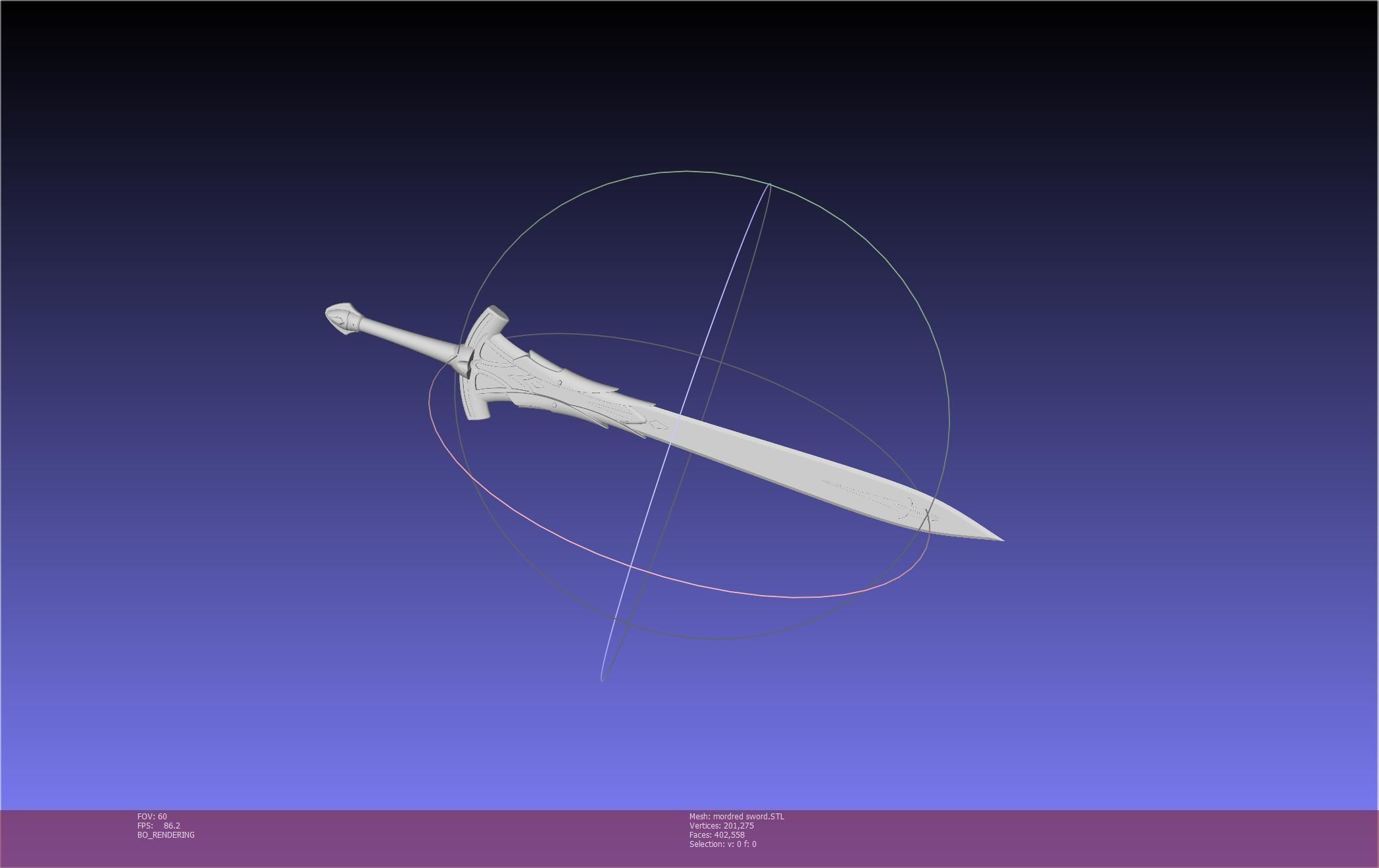 Fate Mordred Sword Printable Assembly 3D print model_74