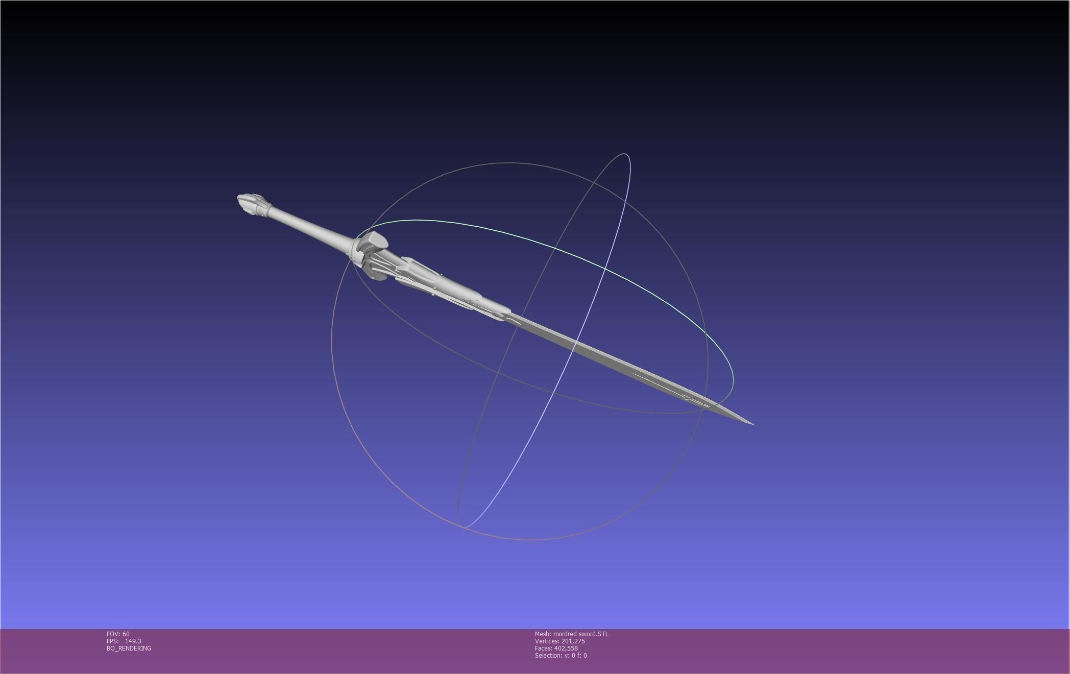 Fate Mordred Sword Printable Assembly 3D print model_22