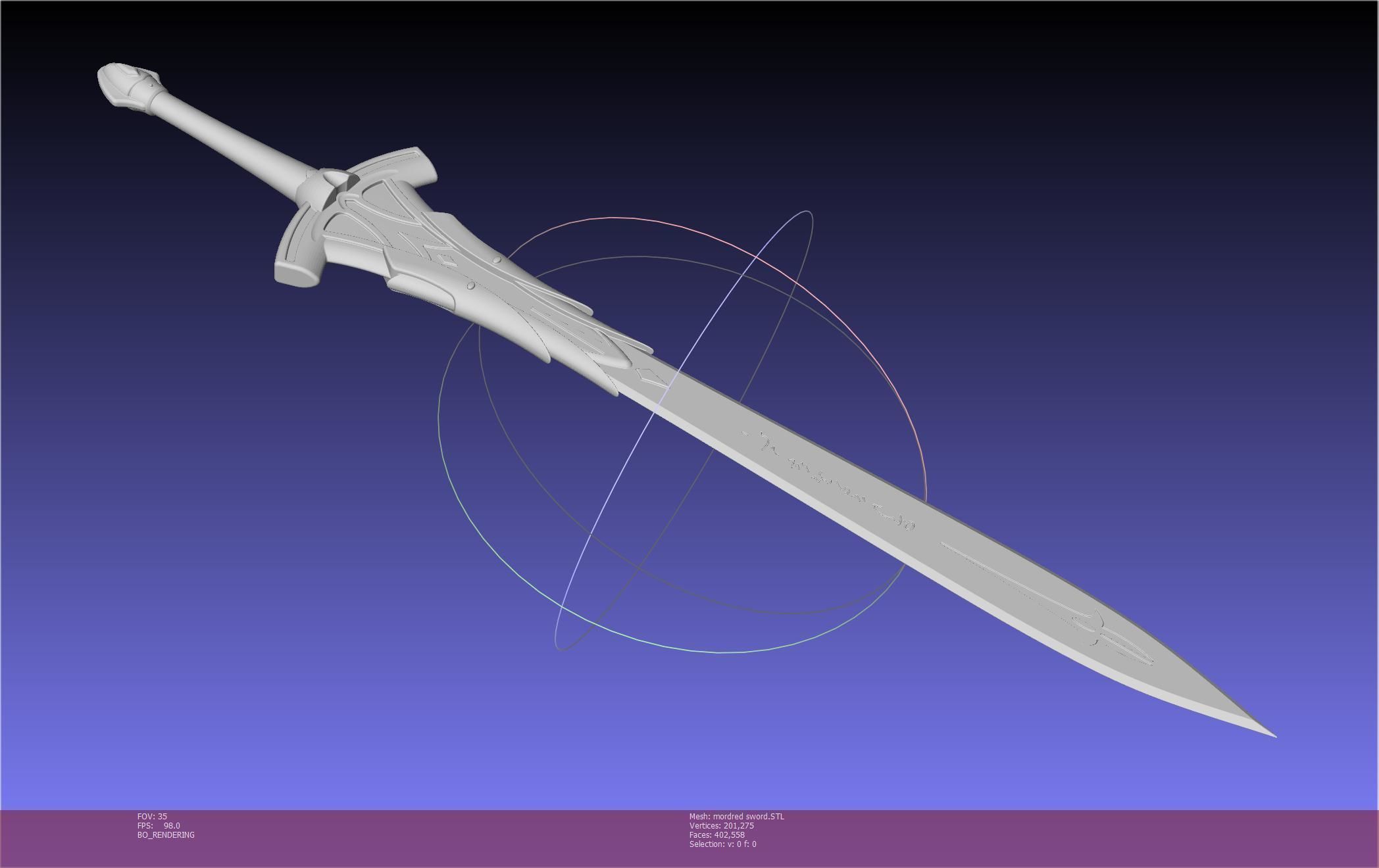 Fate Mordred Sword Printable Assembly 3D print model_110