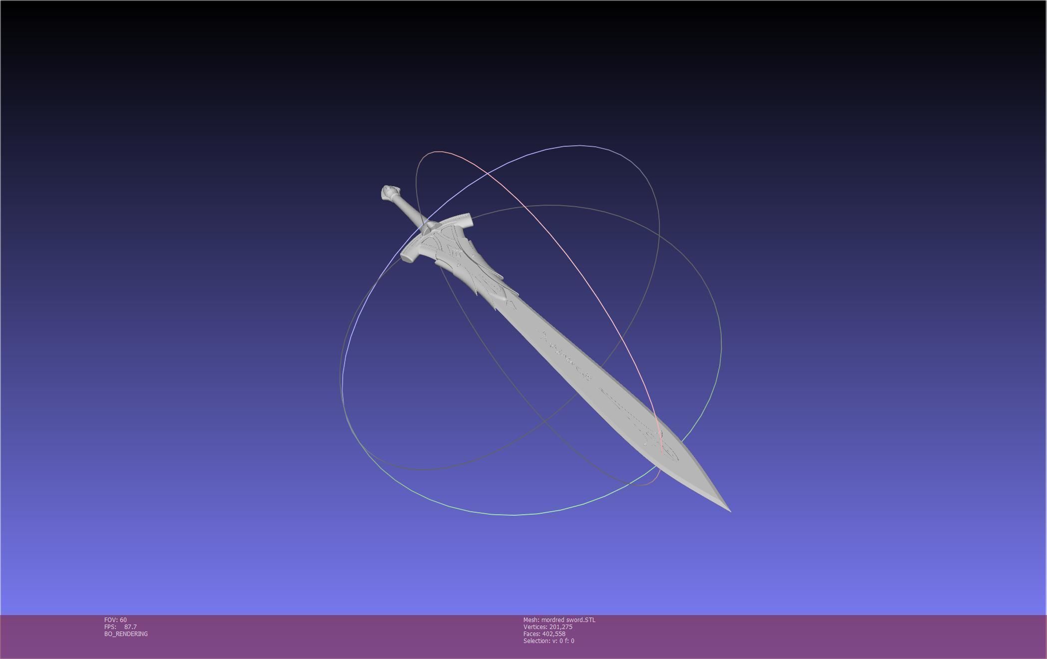 Fate Mordred Sword Printable Assembly 3D print model_52