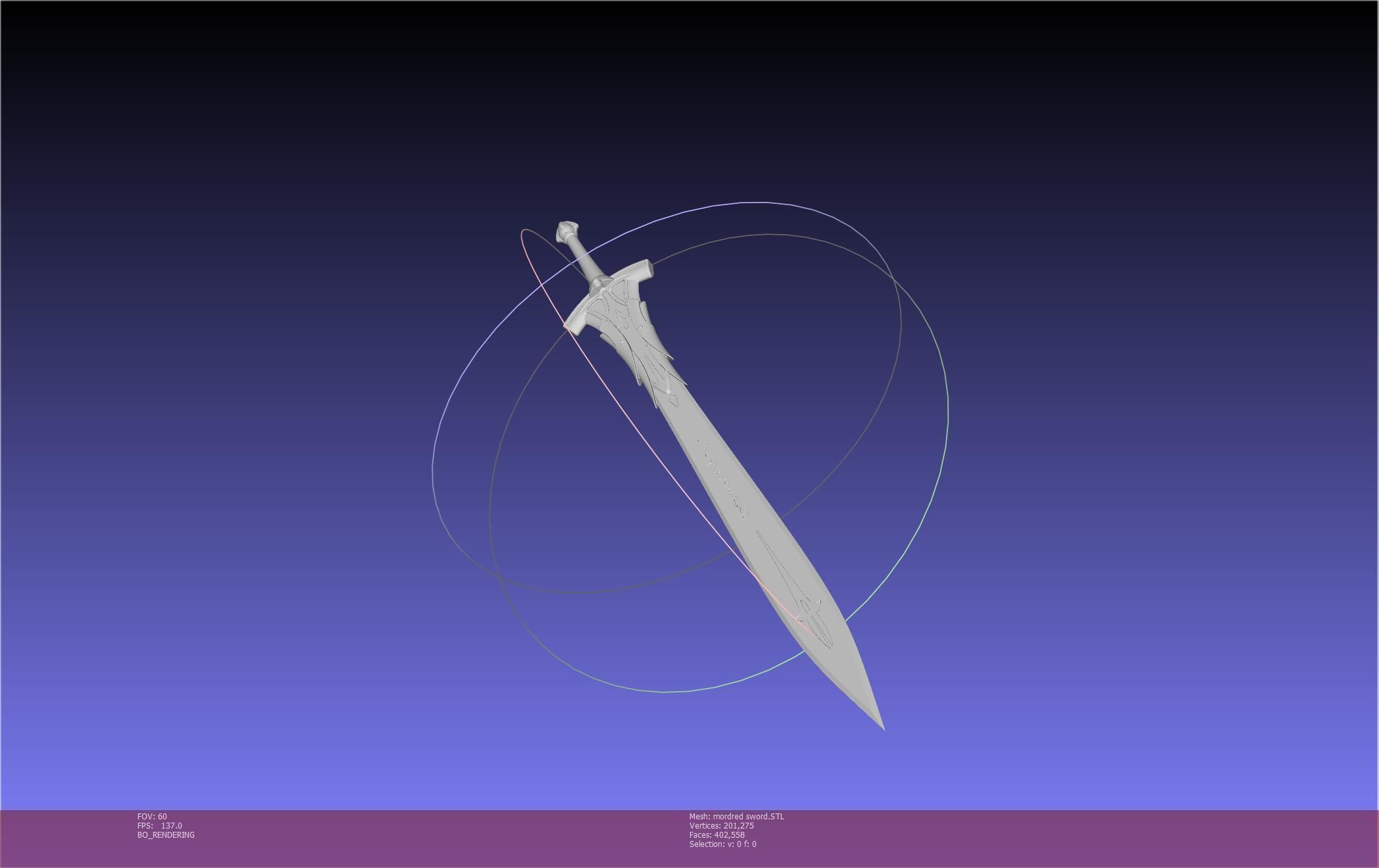 Fate Mordred Sword Printable Assembly 3D print model_69