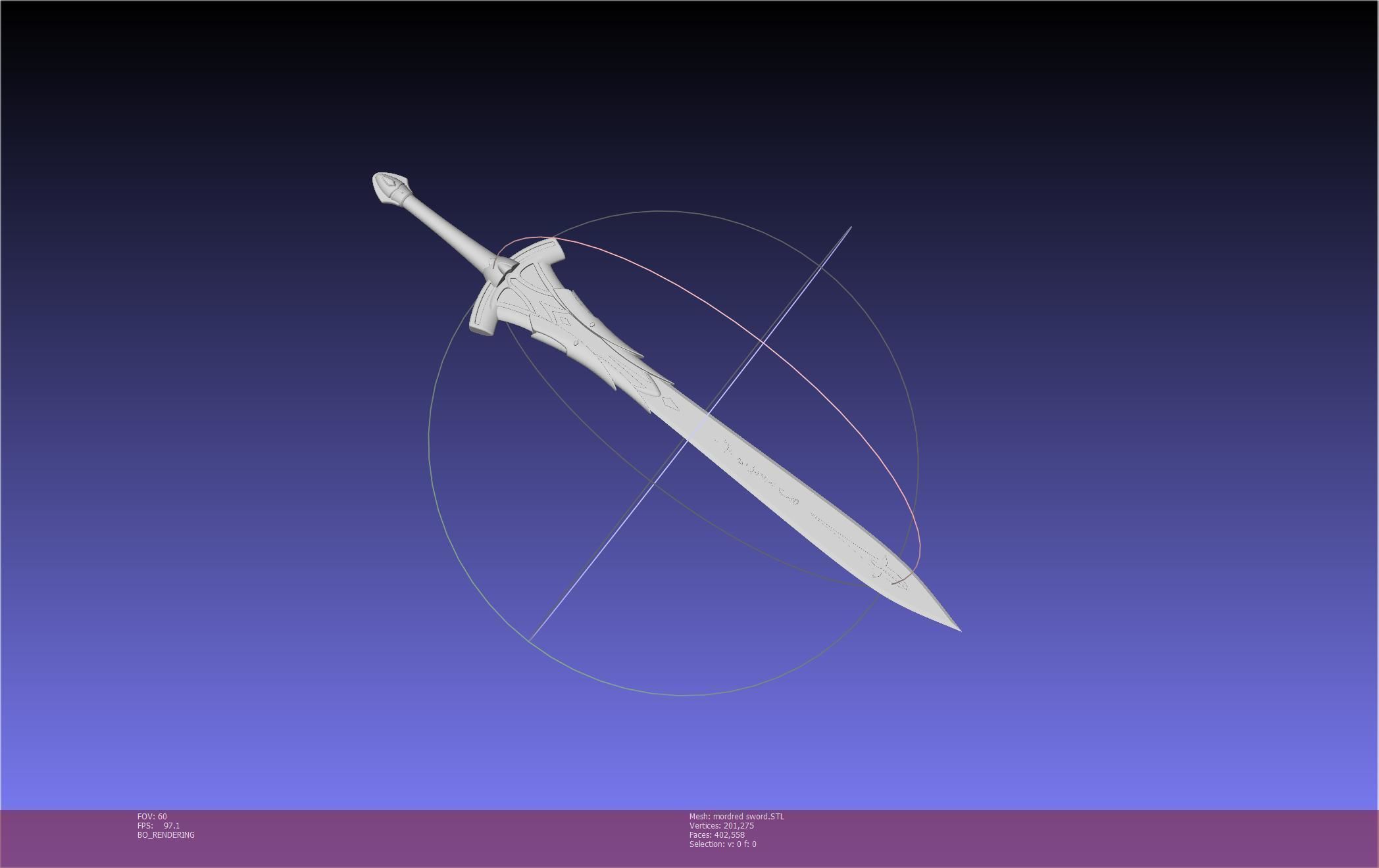 Fate Mordred Sword Printable Assembly 3D print model_15
