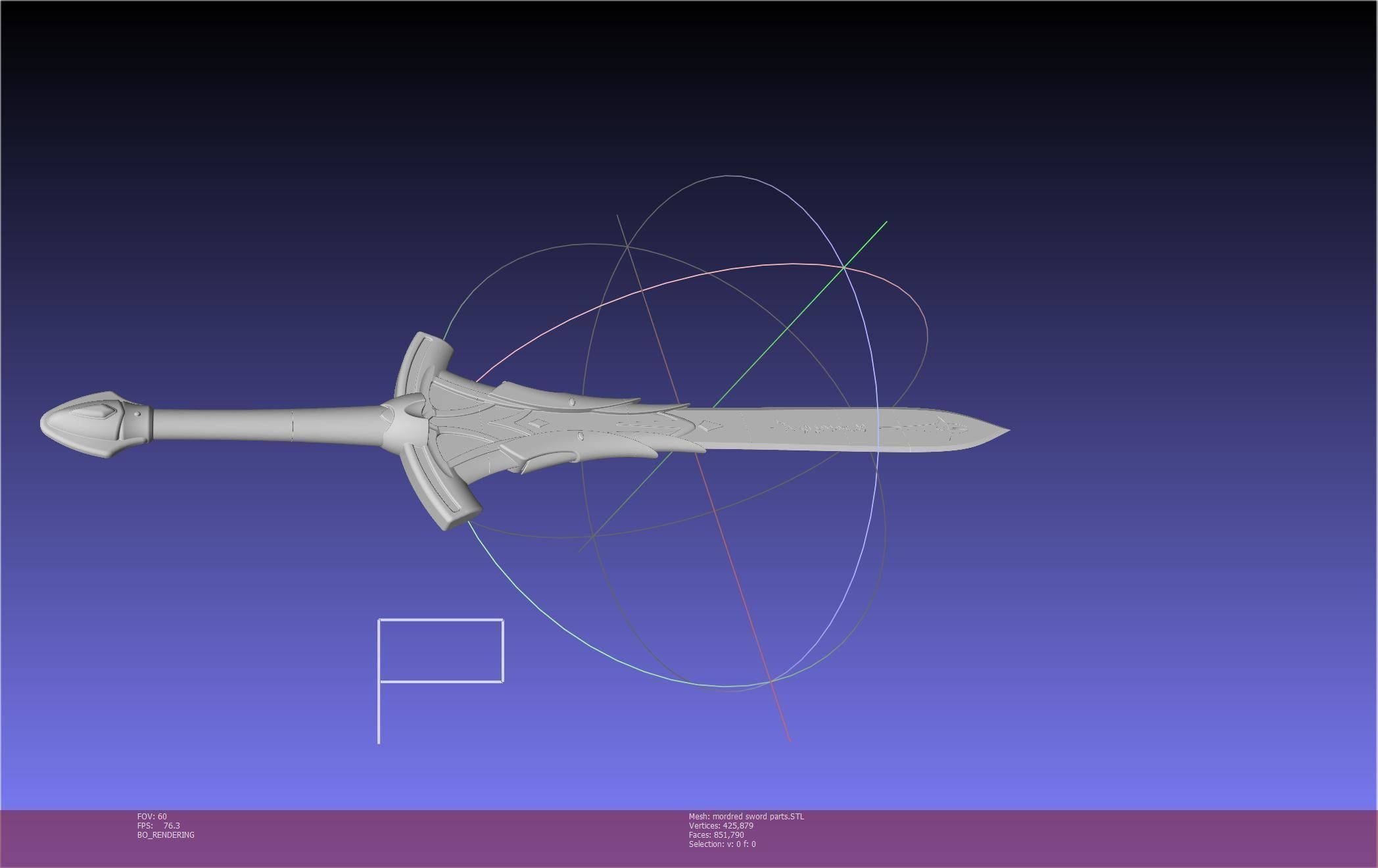 Fate Mordred Sword Printable Assembly 3D print model_130