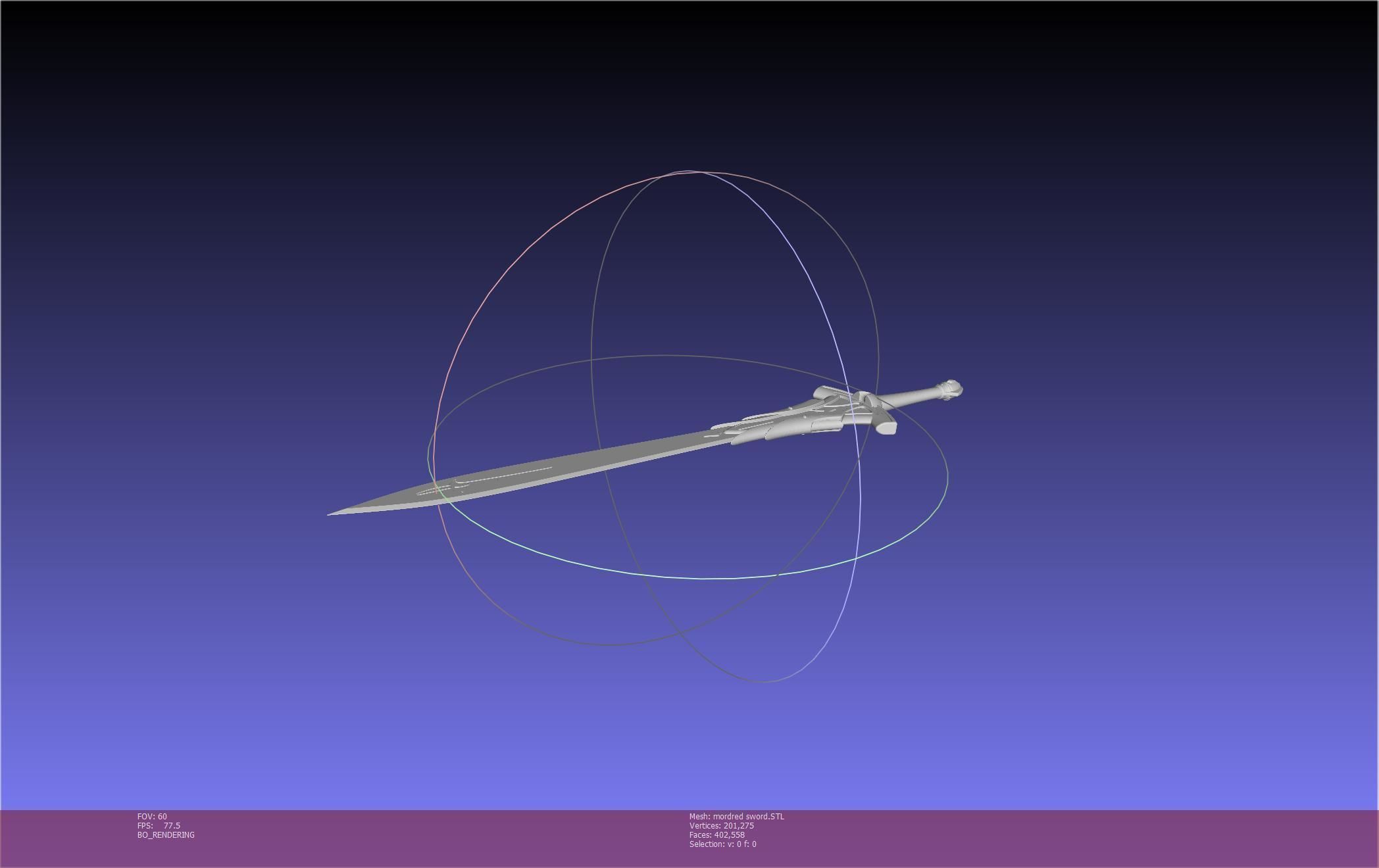 Fate Mordred Sword Printable Assembly 3D print model_36