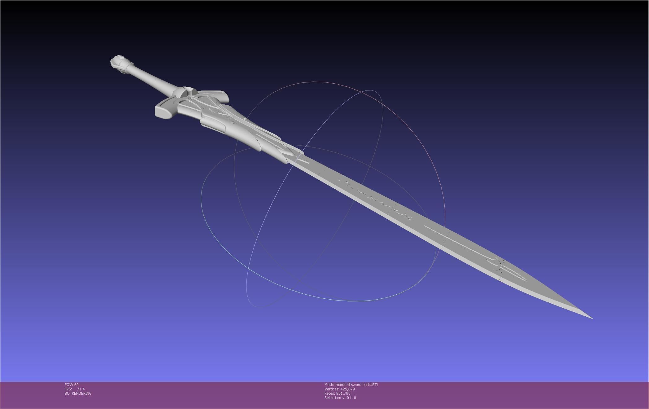 Fate Mordred Sword Printable Assembly 3D print model_129
