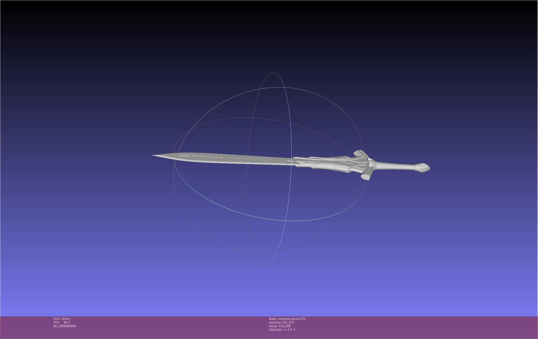 Fate Mordred Sword Printable Assembly 3D print model_101