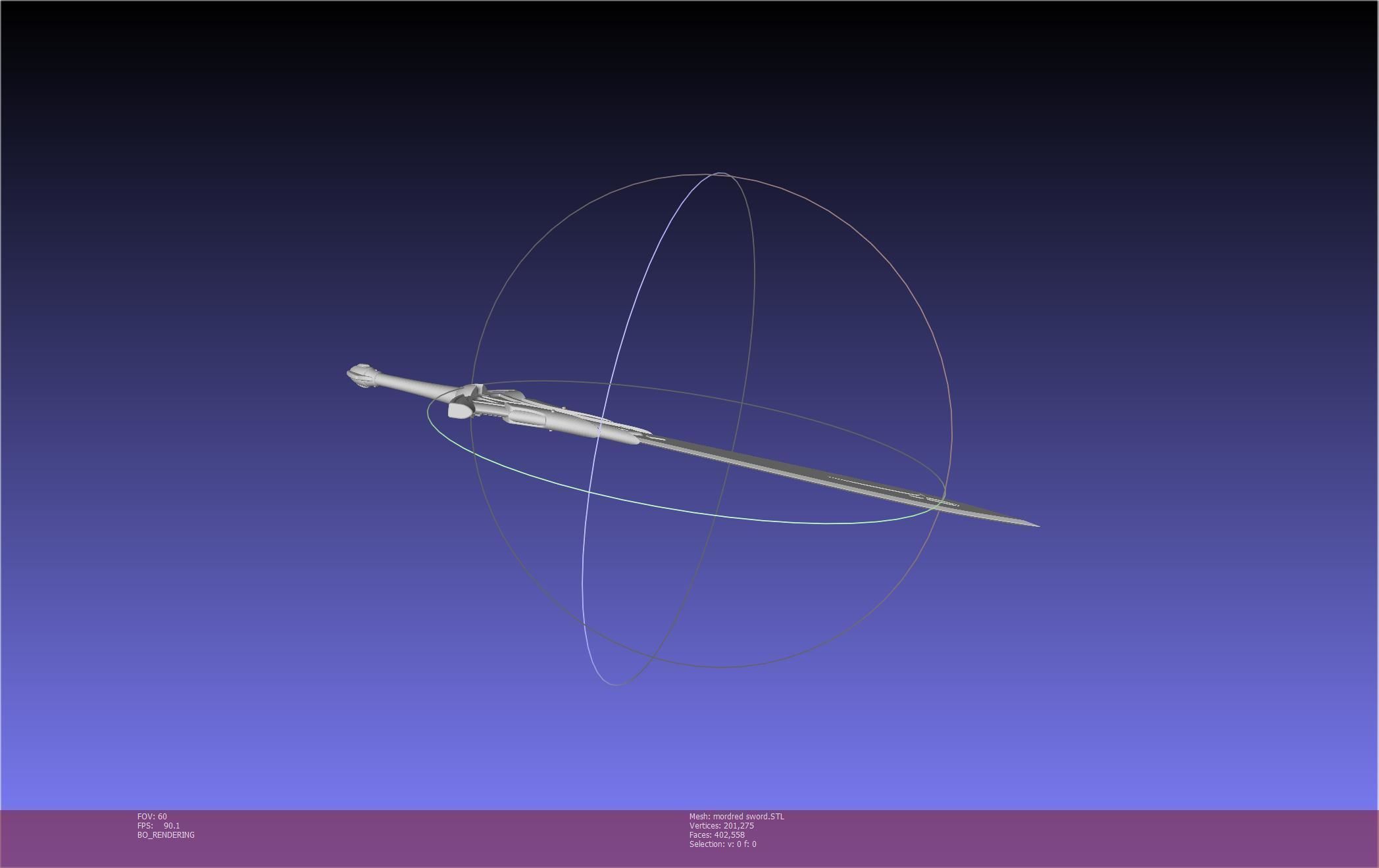 Fate Mordred Sword Printable Assembly 3D print model_76