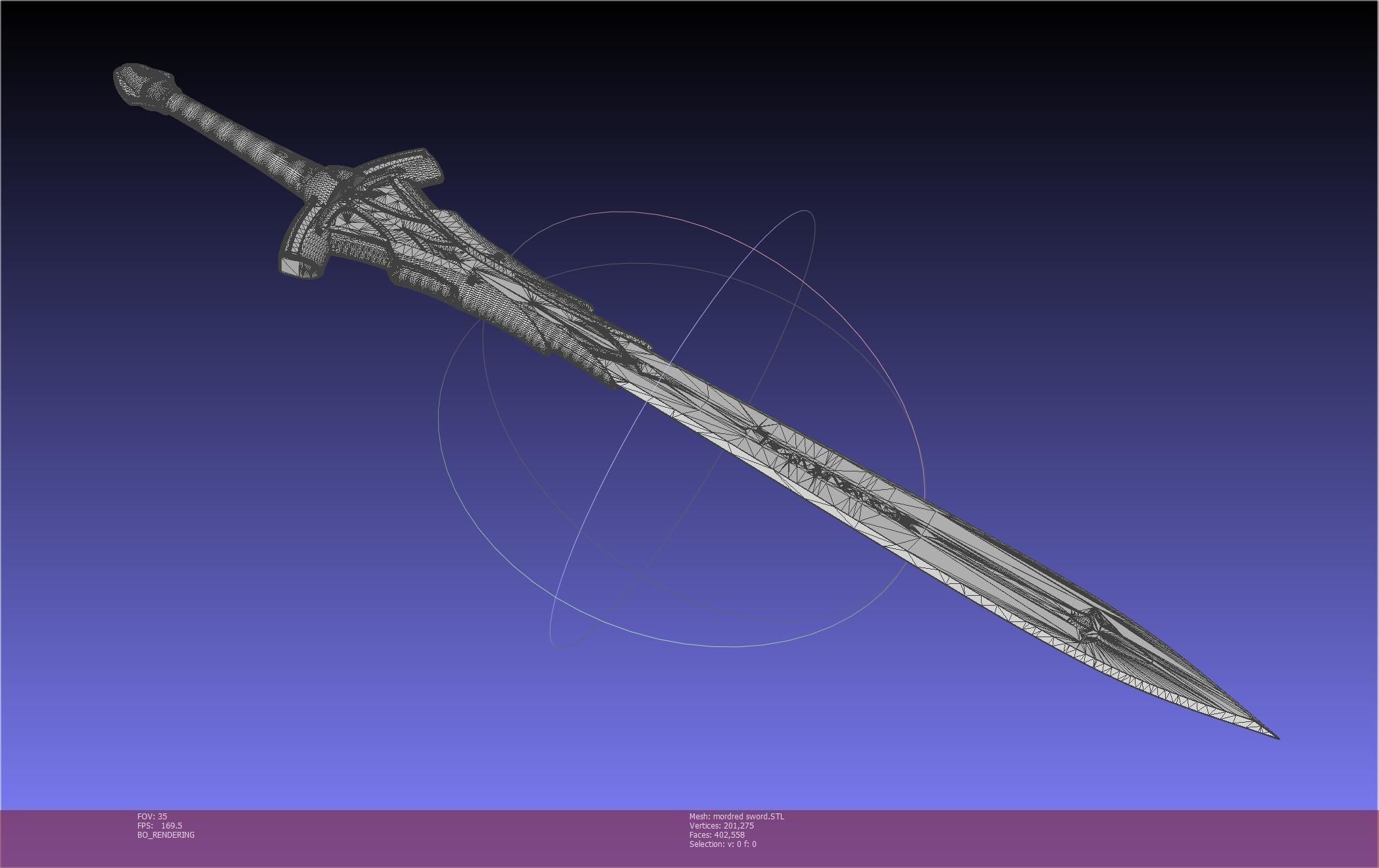 Fate Mordred Sword Printable Assembly 3D print model_106