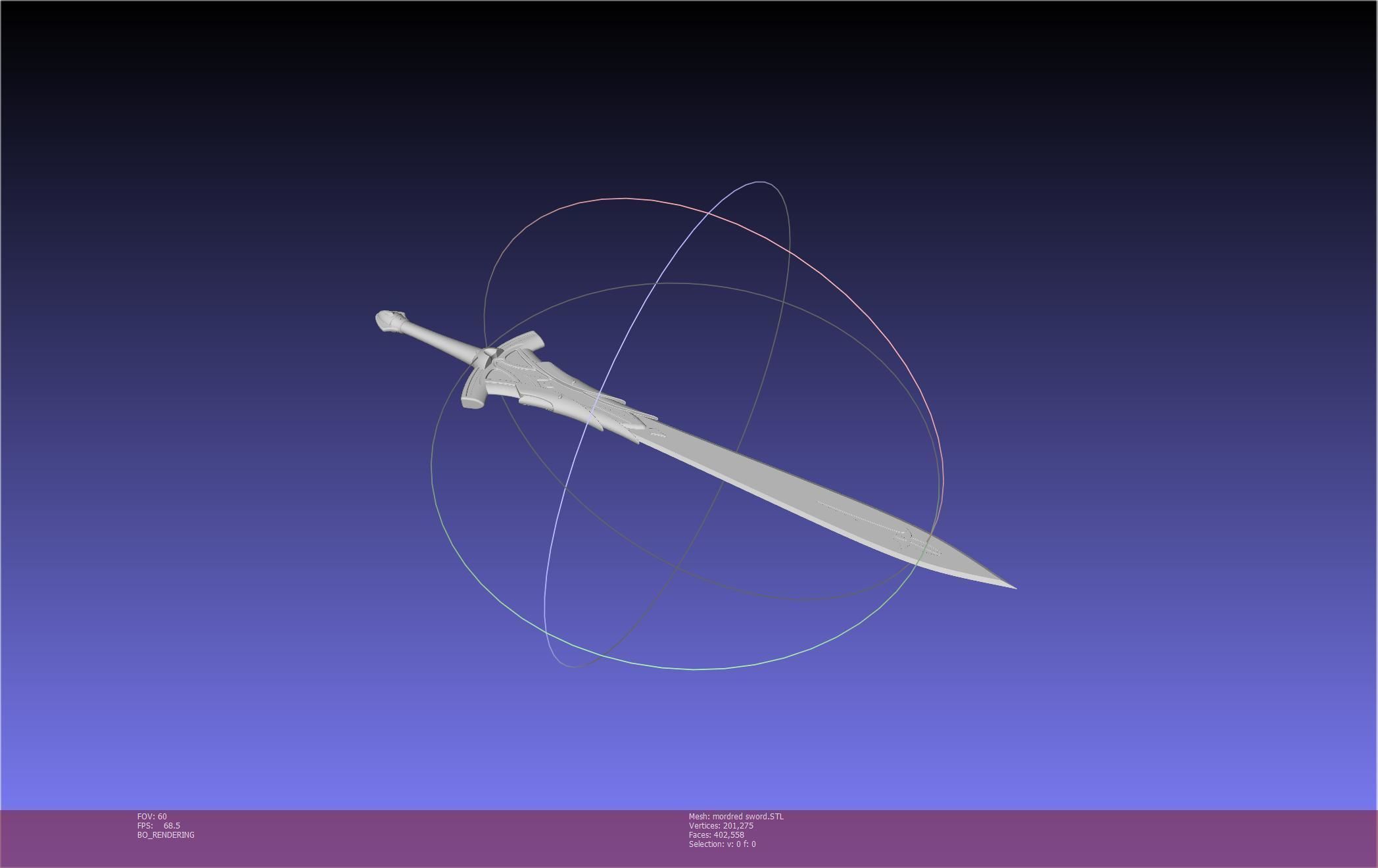 Fate Mordred Sword Printable Assembly 3D print model_24