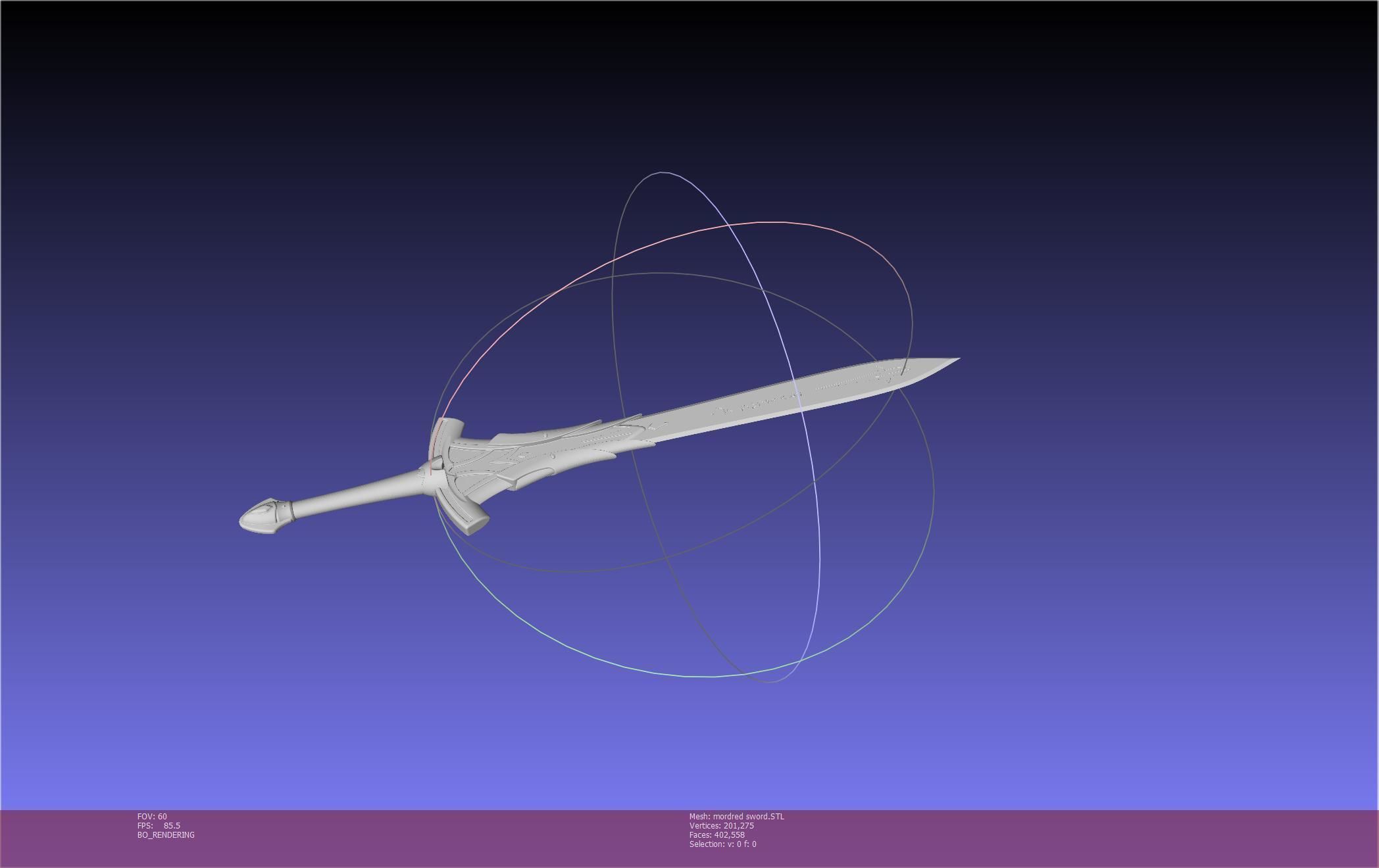 Fate Mordred Sword Printable Assembly 3D print model_53