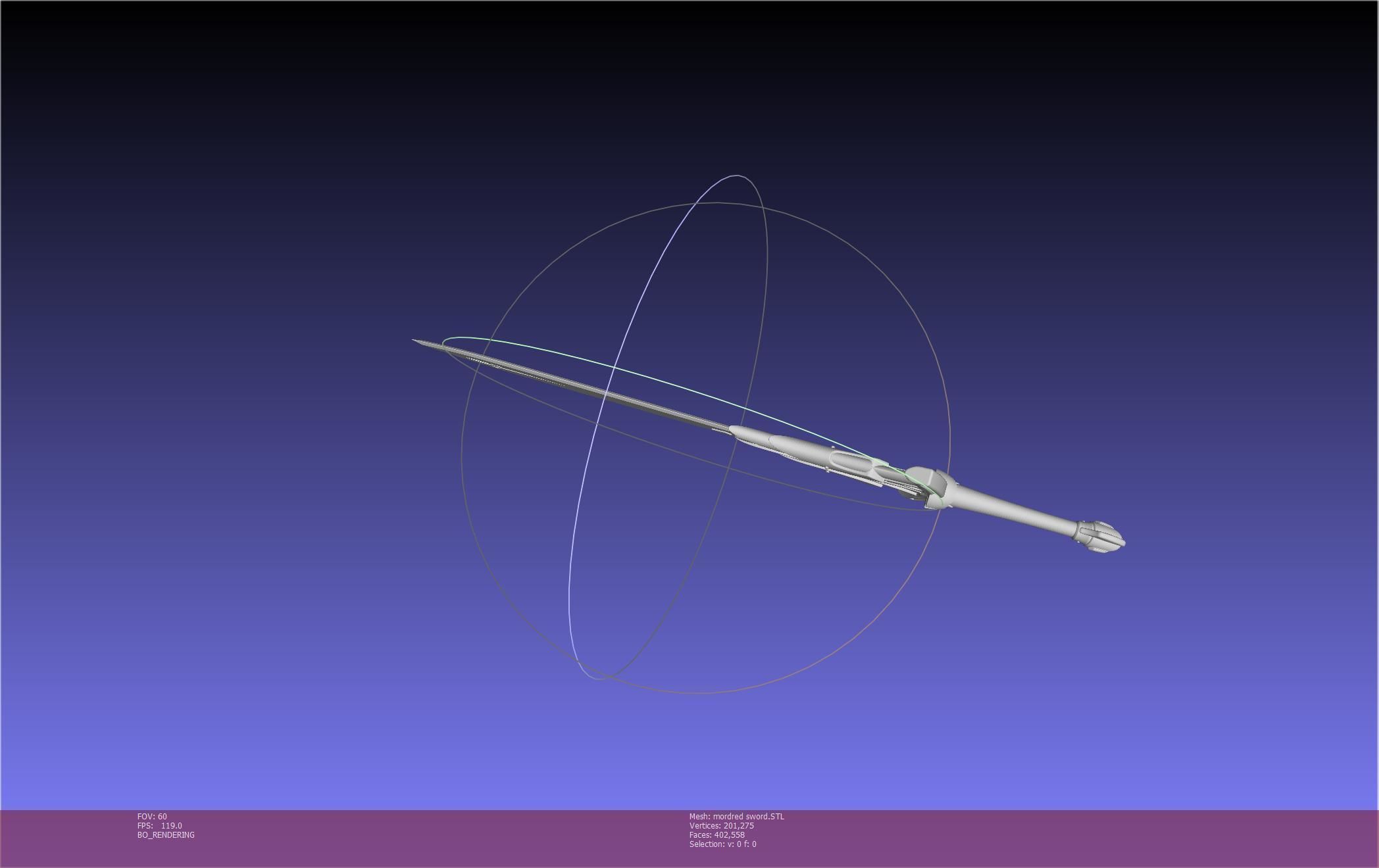 Fate Mordred Sword Printable Assembly 3D print model_61