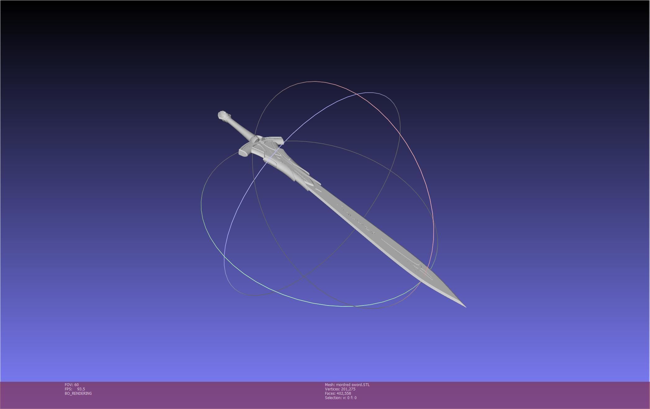 Fate Mordred Sword Printable Assembly 3D print model_65