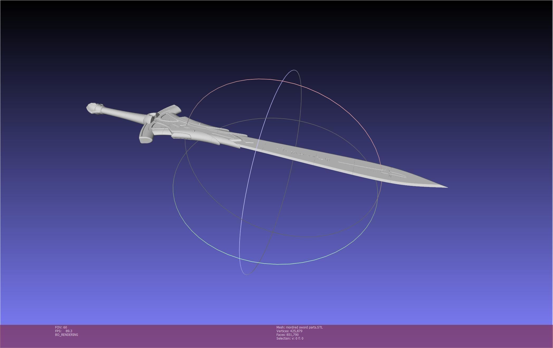 Fate Mordred Sword Printable Assembly 3D print model_112