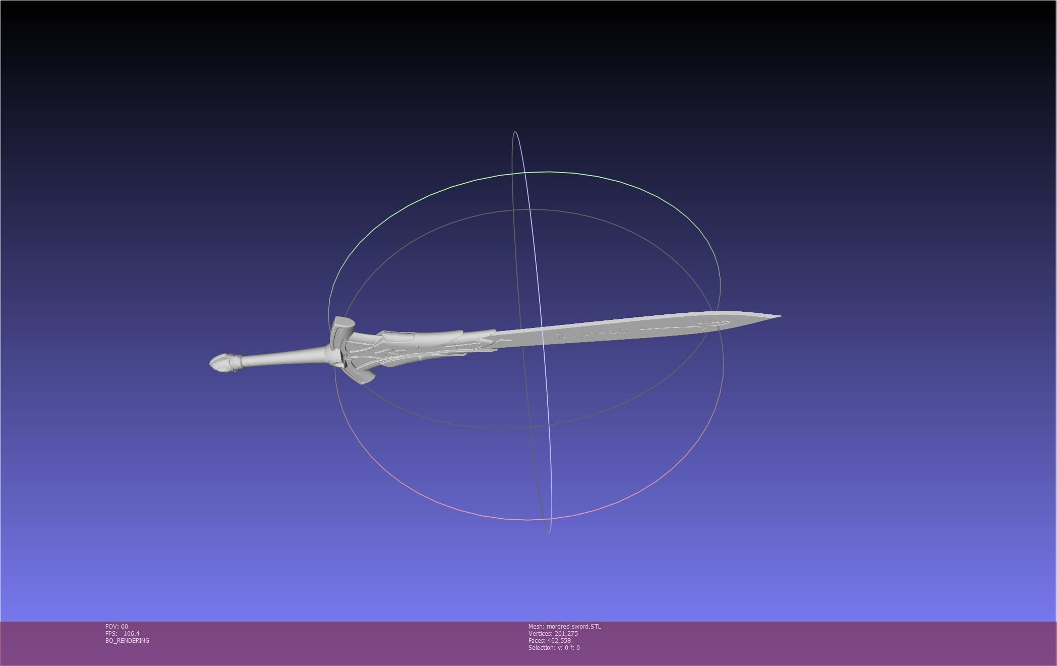 Fate Mordred Sword Printable Assembly 3D print model_26