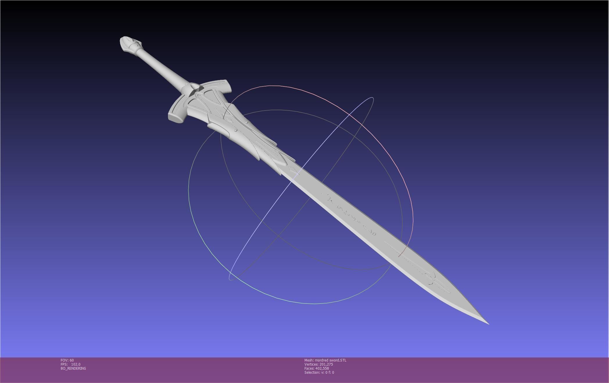 Fate Mordred Sword Printable Assembly 3D print model_5