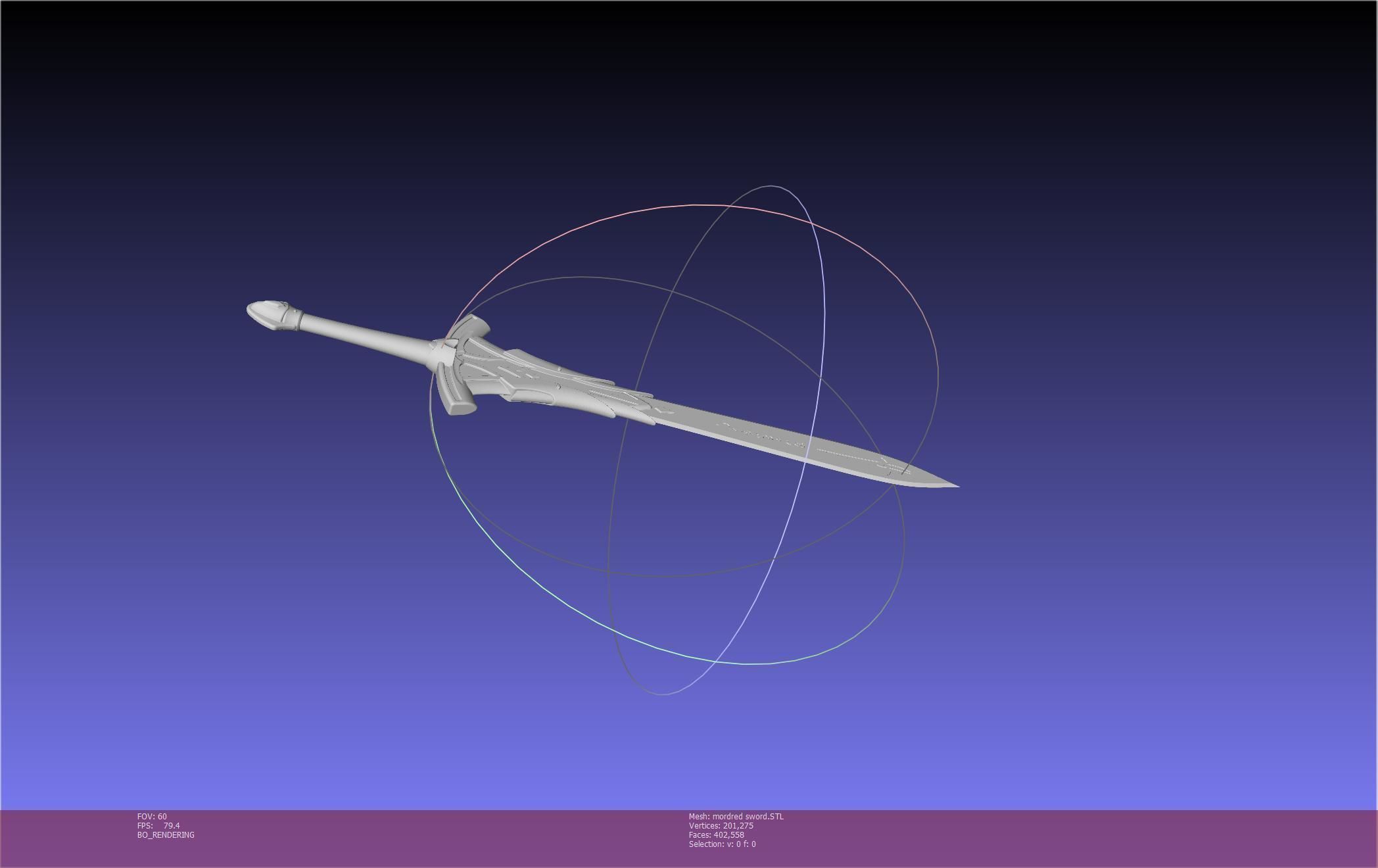 Fate Mordred Sword Printable Assembly 3D print model_64