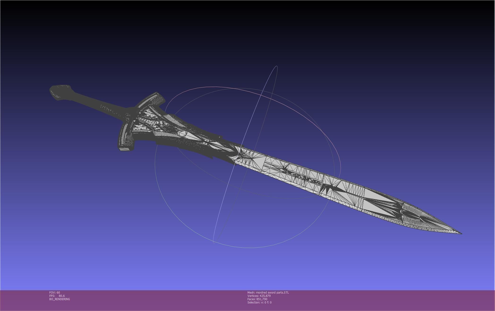 Fate Mordred Sword Printable Assembly 3D print model_125