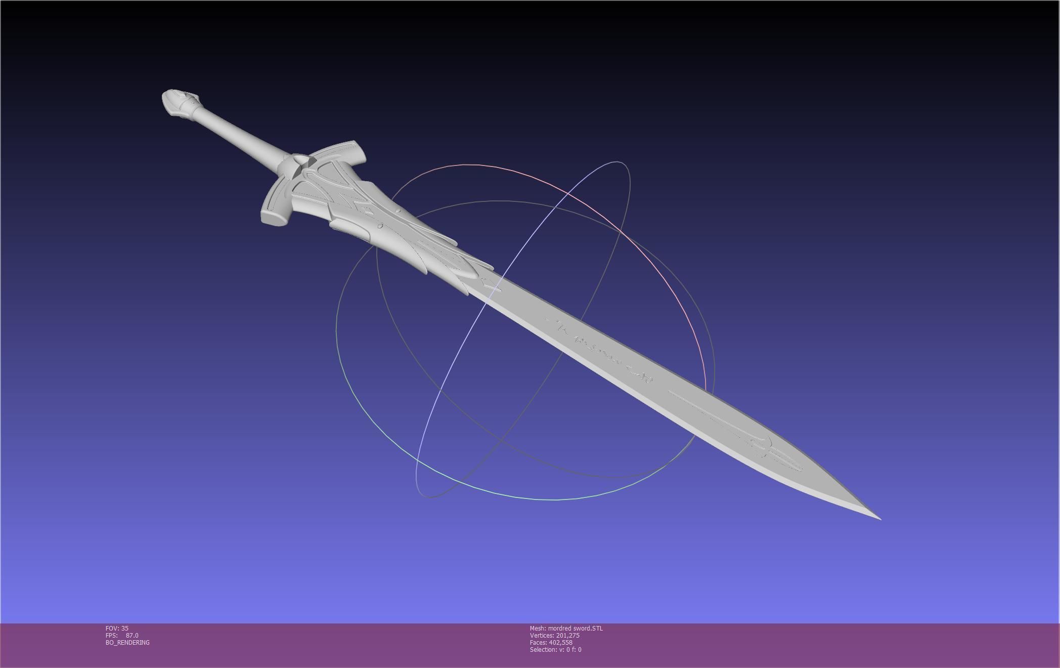 Fate Mordred Sword Printable Assembly 3D print model_105