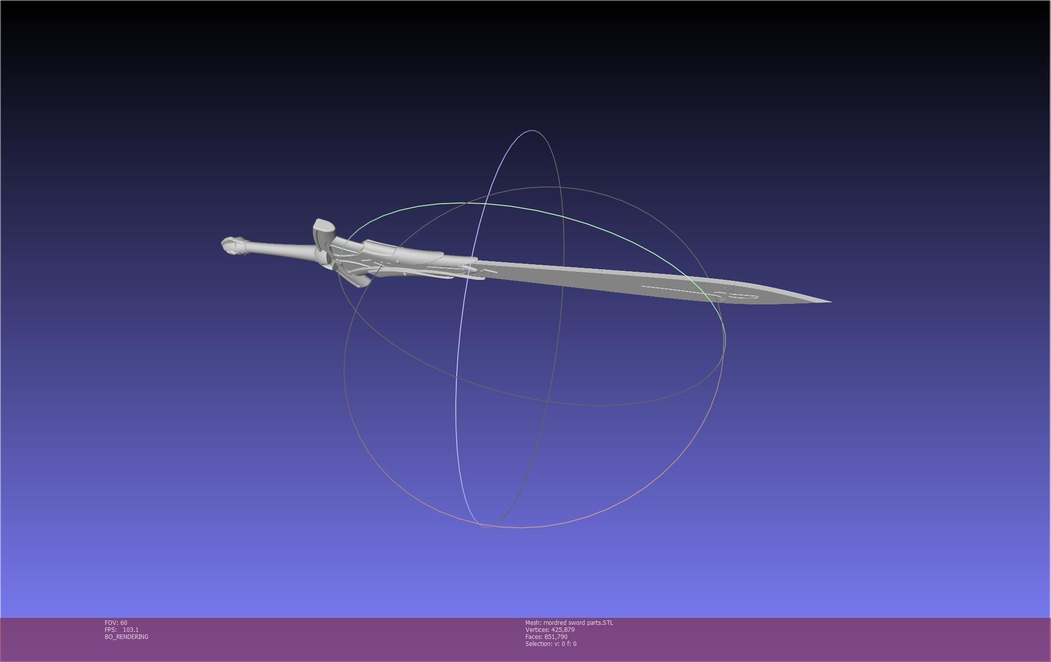 Fate Mordred Sword Printable Assembly 3D print model_114