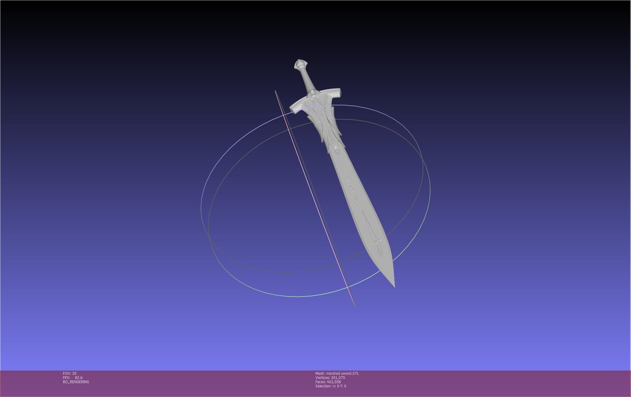 Fate Mordred Sword Printable Assembly 3D print model_103