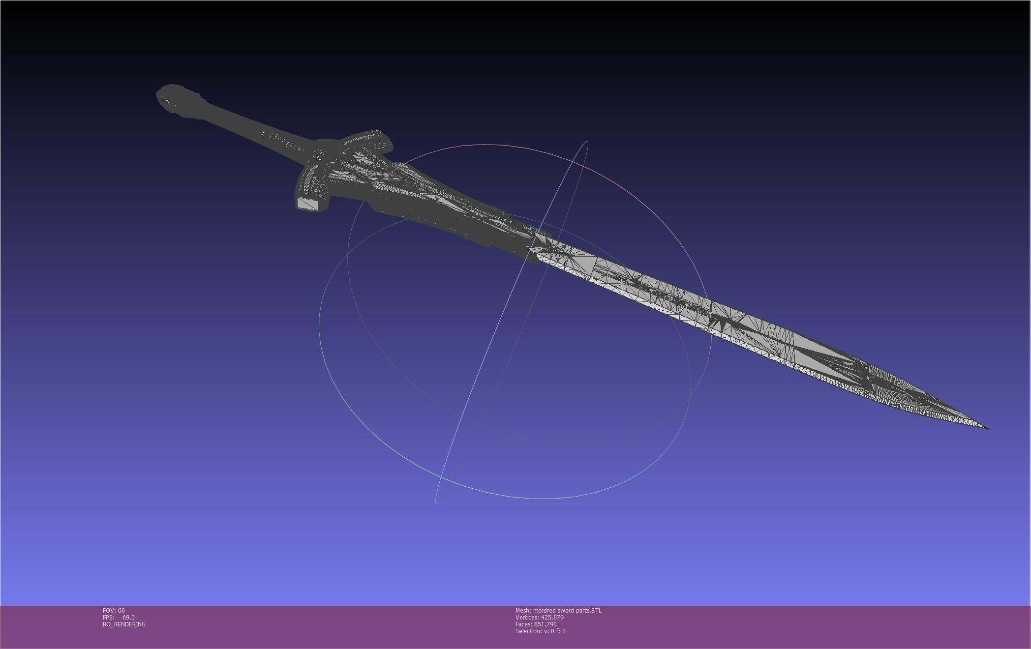 Fate Mordred Sword Printable Assembly 3D print model_120