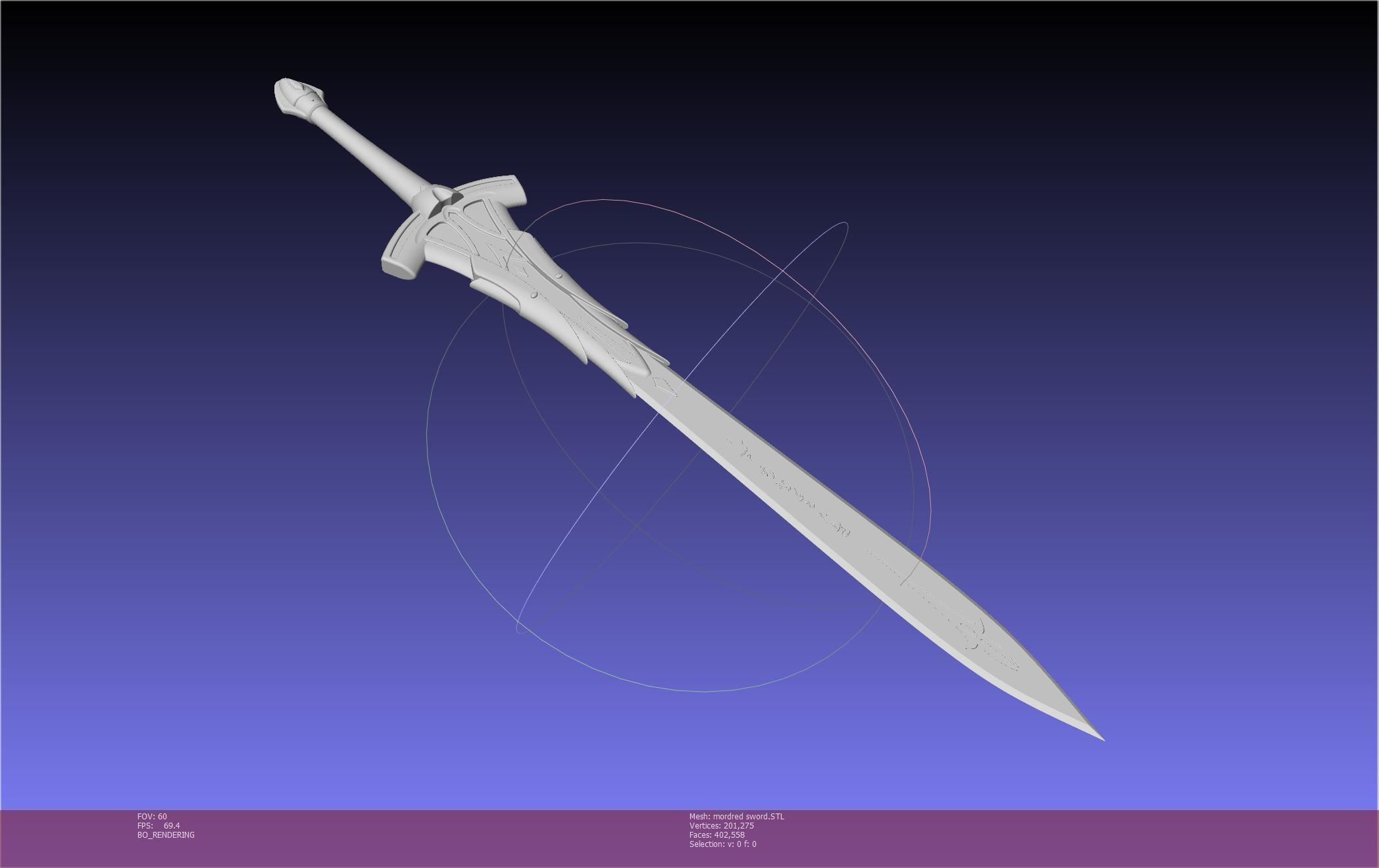 Fate Mordred Sword Printable Assembly 3D print model_6