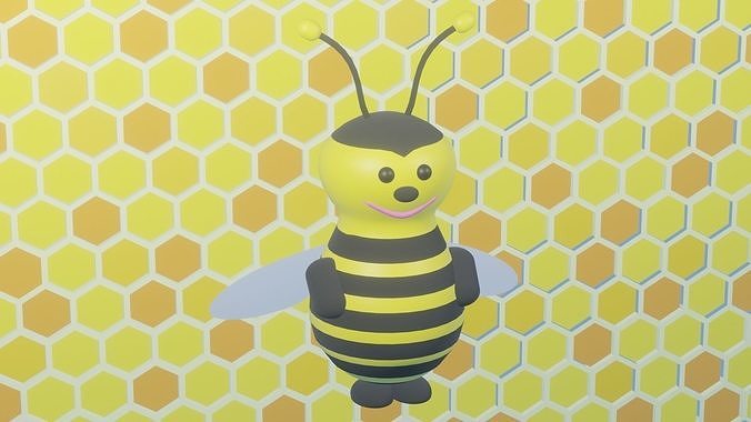 Bee toy Free 3D model