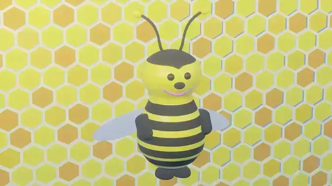 Bee toy Free 3D model