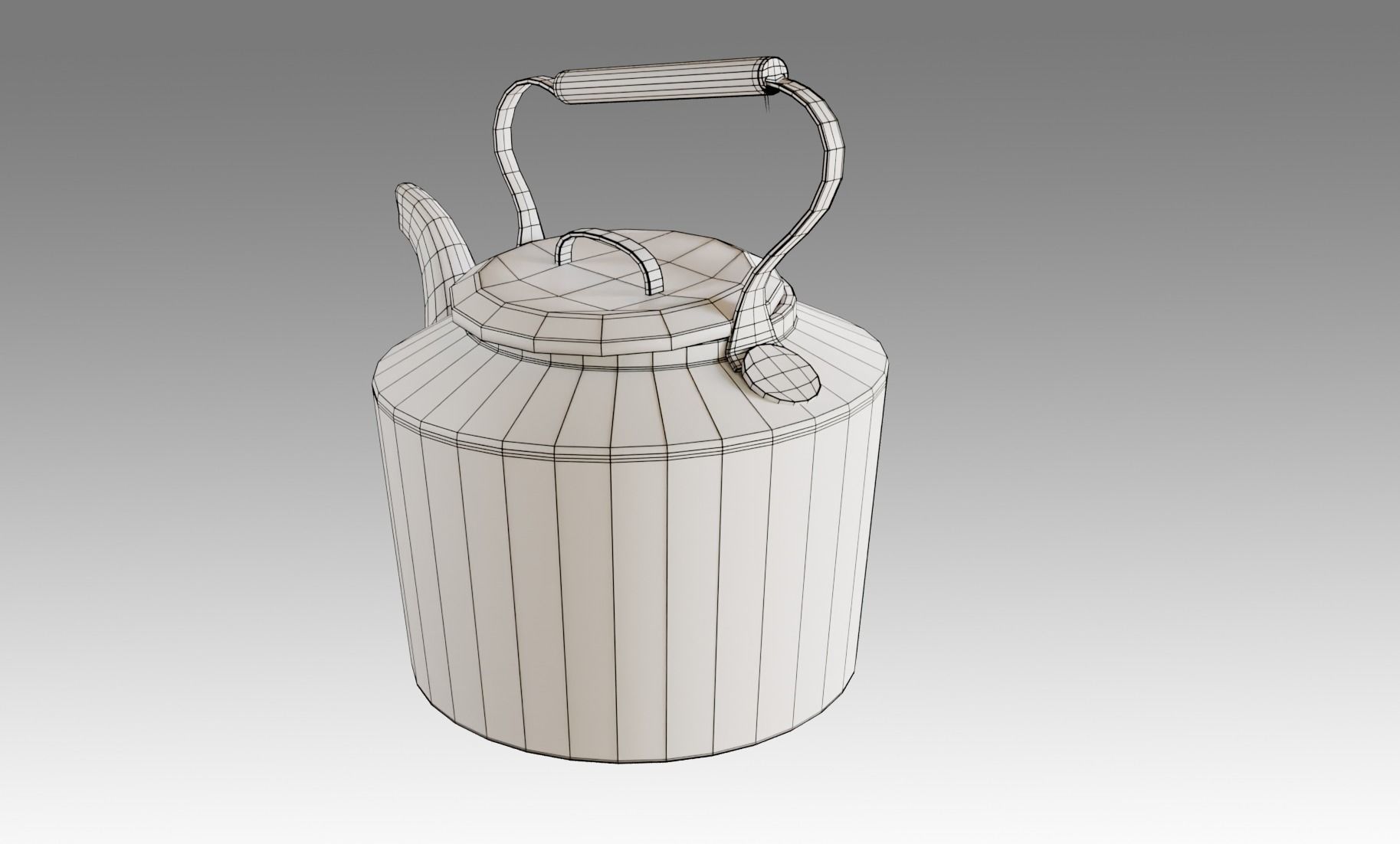 Teapot old tea kettle with handle Free low-poly 3D model_15