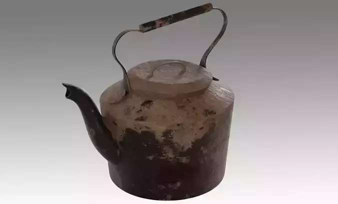 Teapot old tea kettle with handle Free low-poly 3D model