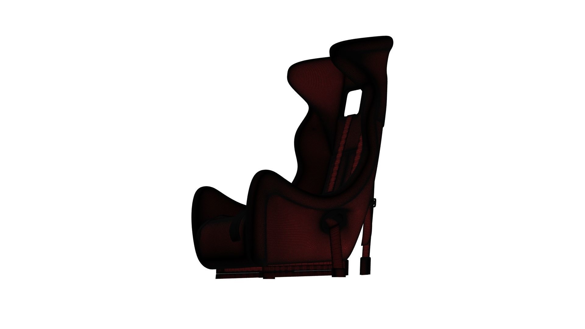 Racing Seat v3 Low-poly 3D model_16