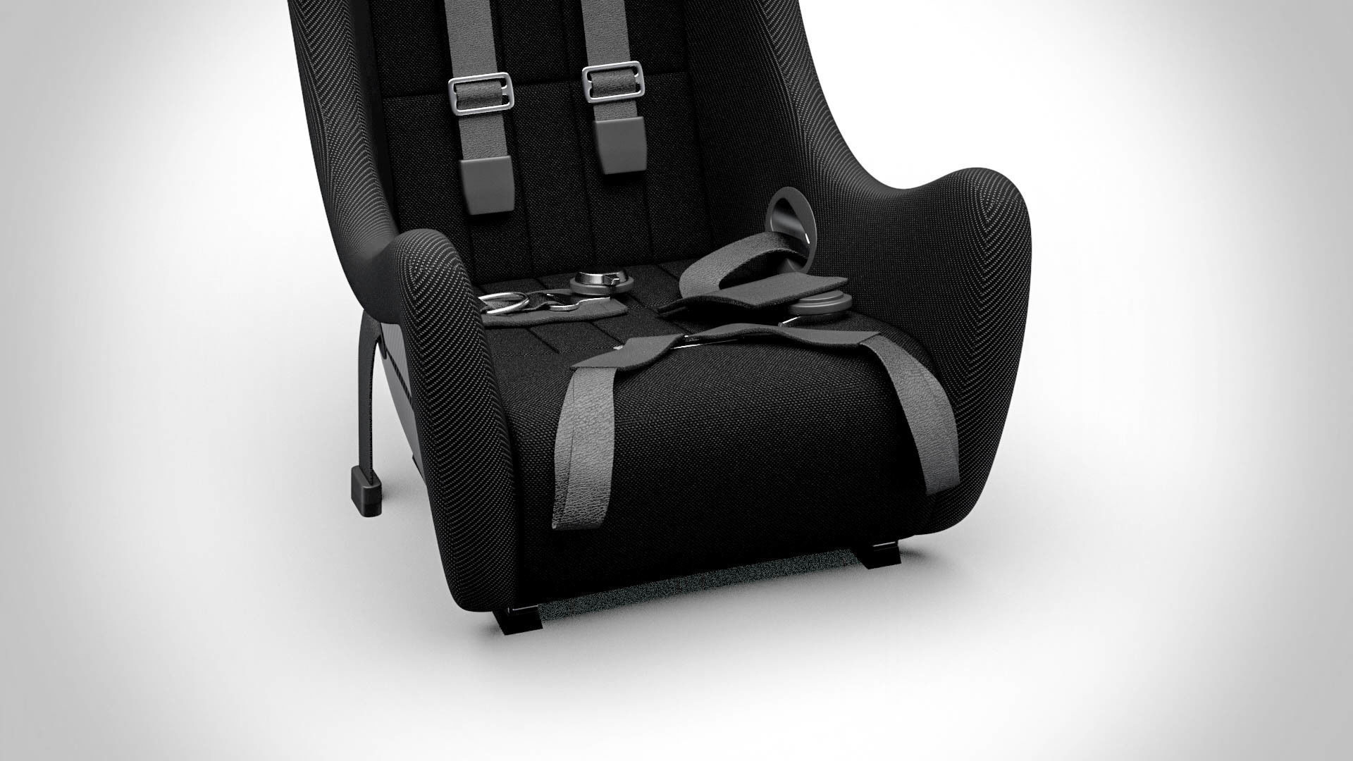 Racing Seat v3 Low-poly 3D model_2