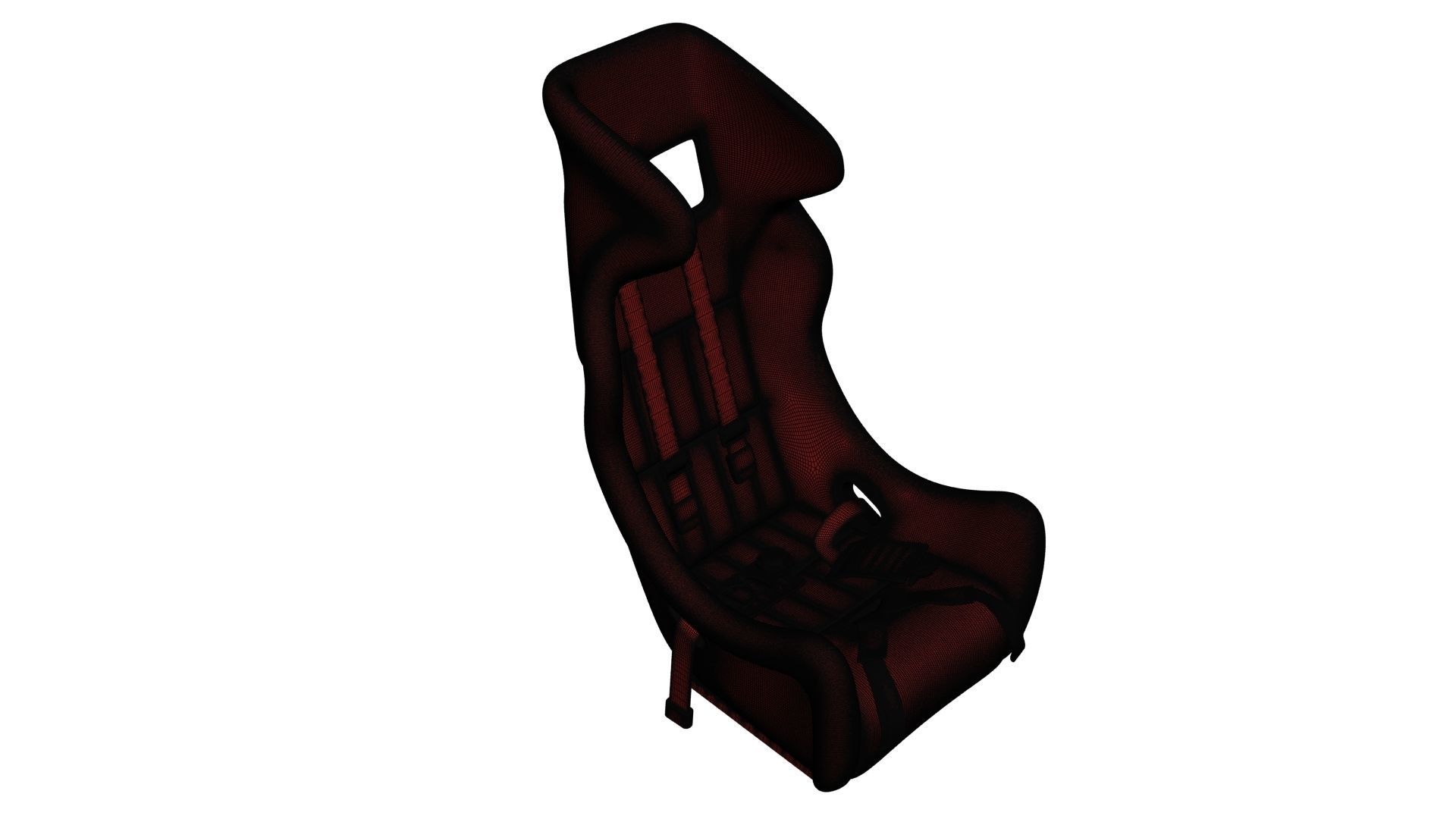 Racing Seat v3 Low-poly 3D model_12