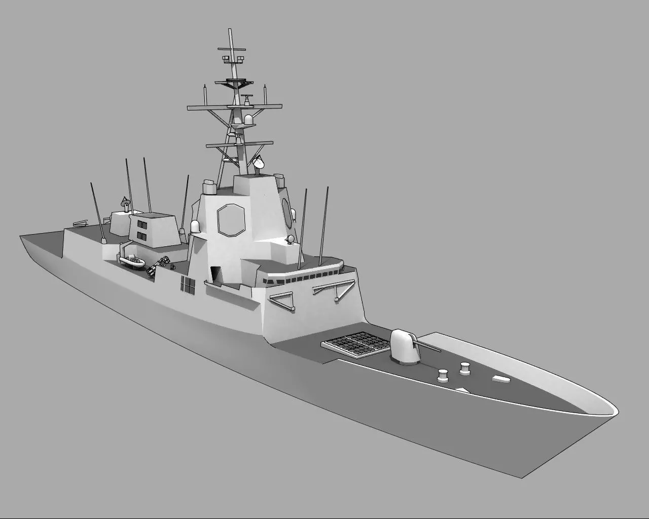 FFG F-100 Alvaro de Bazan class Low-poly 3D model_0