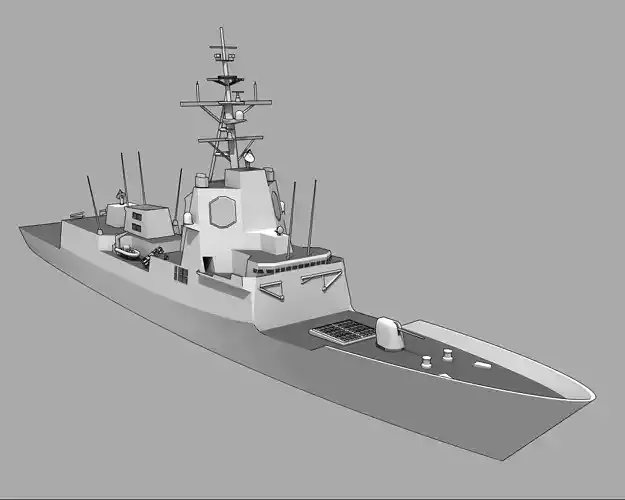 FFG F-100 Alvaro de Bazan class Low-poly 3D model