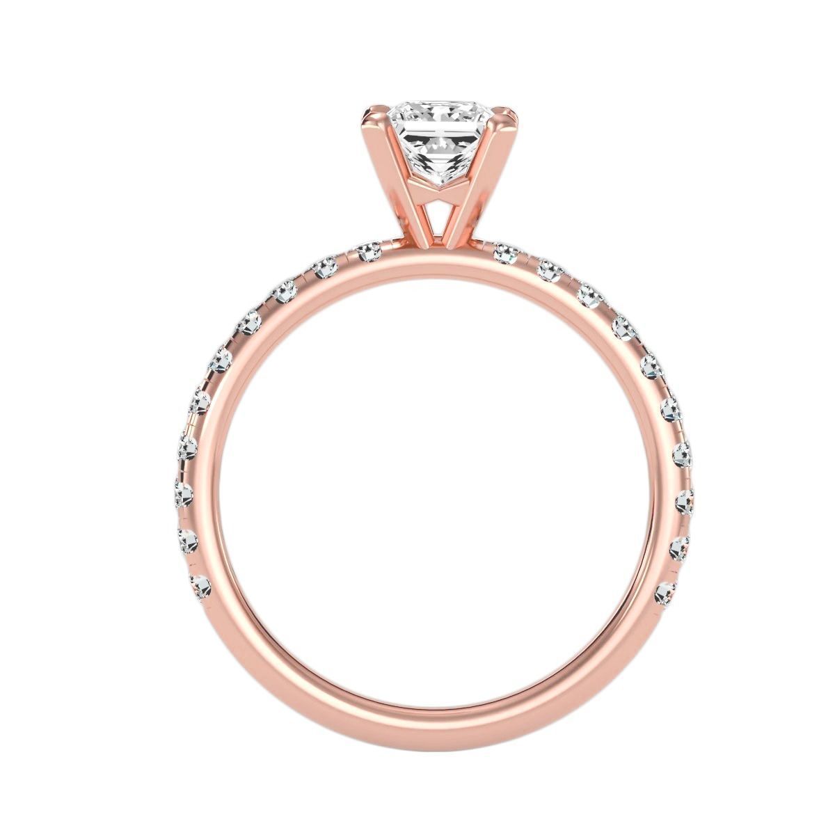 Women solitaire ring full US finger size 3dm stl render detail  3D print model_13