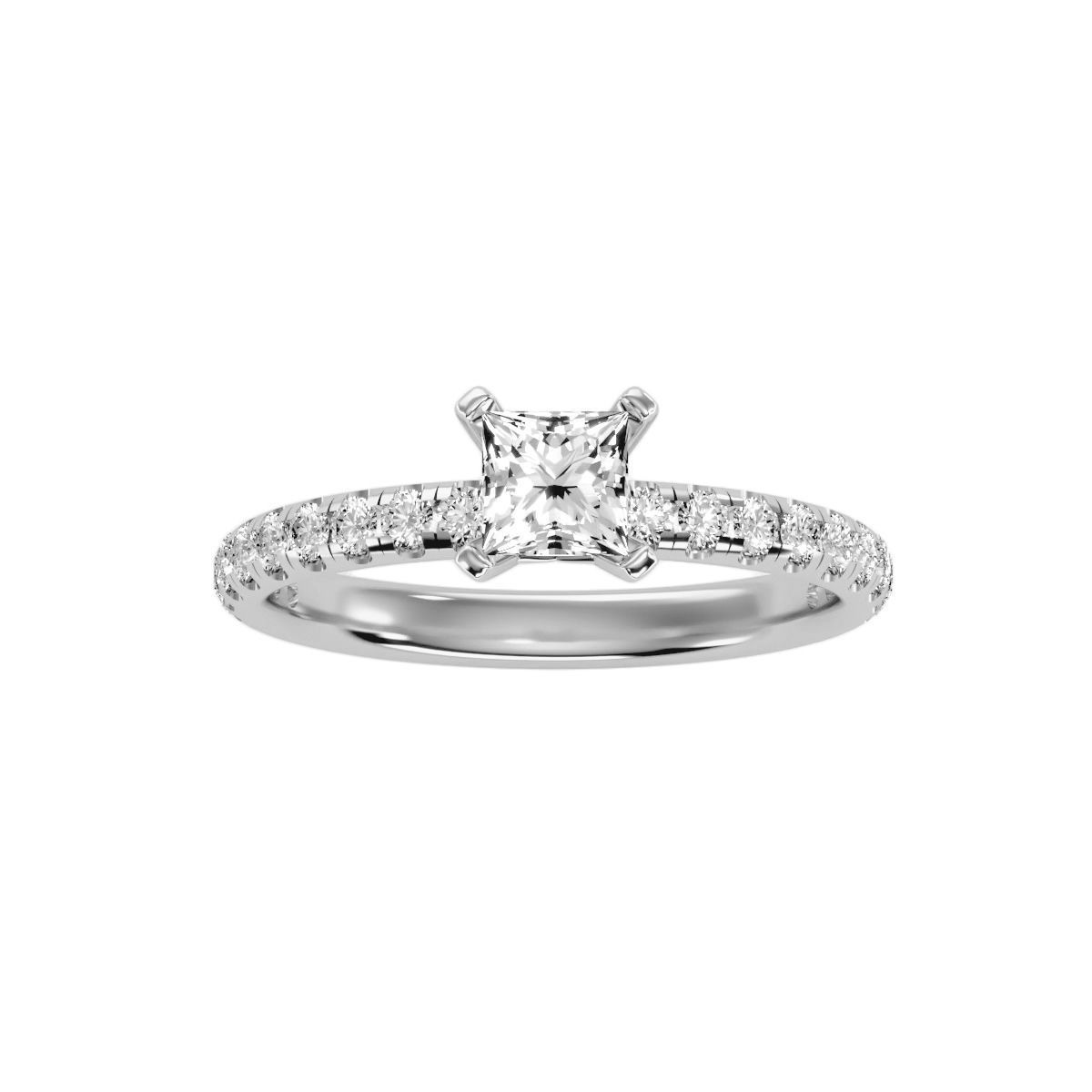 Women solitaire ring full US finger size 3dm stl render detail  3D print model_19