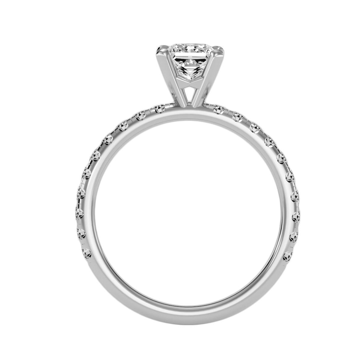Women solitaire ring full US finger size 3dm stl render detail  3D print model_16