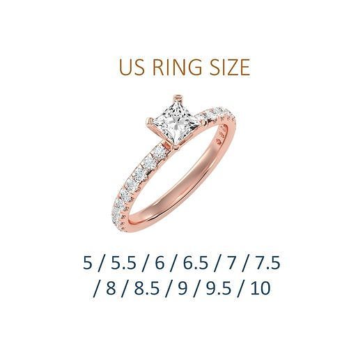 Women solitaire ring full US finger size 3dm stl render detail  3D print model