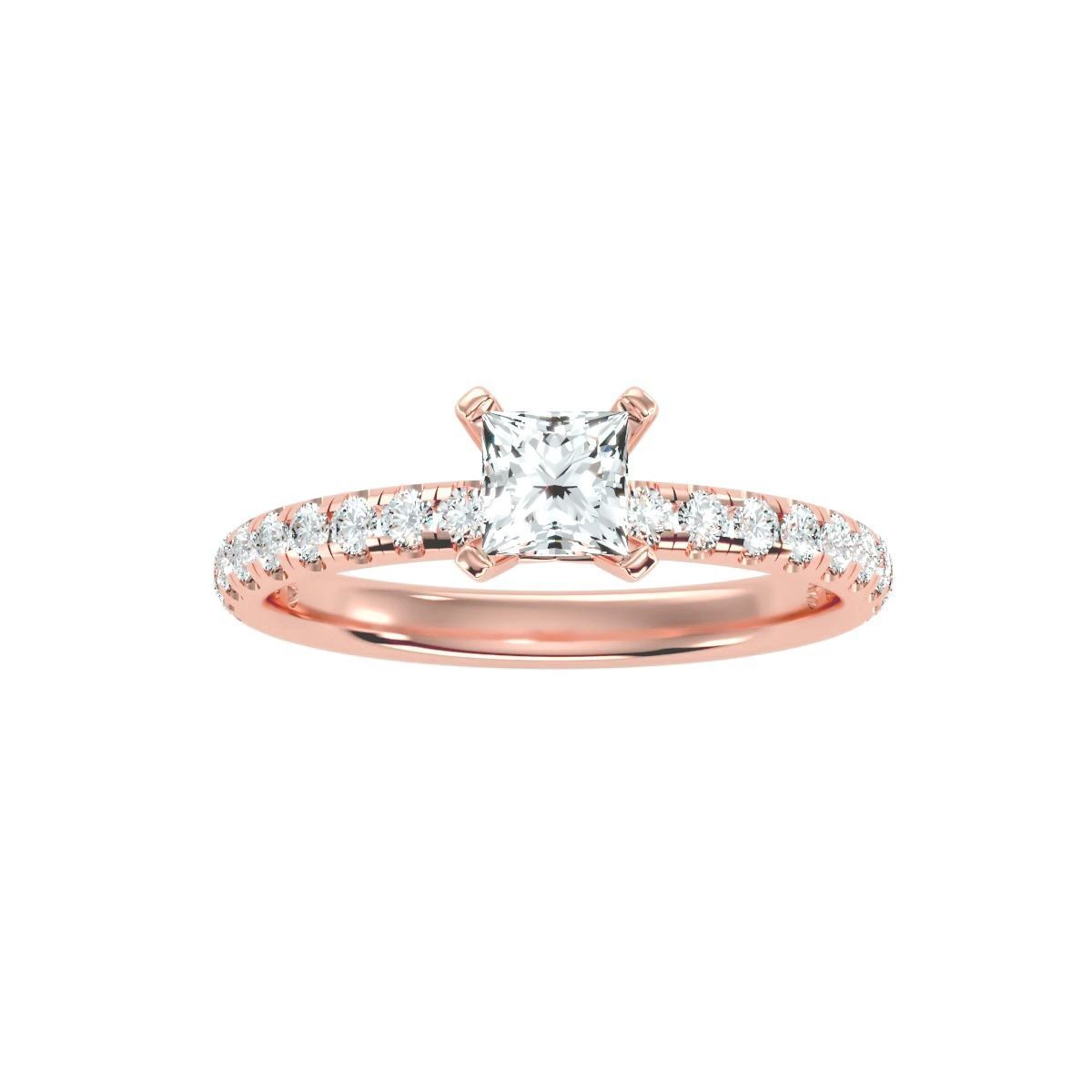 Women solitaire ring full US finger size 3dm stl render detail  3D print model_2