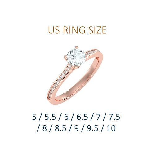 Women solitaire ring full US finger size 3dm stl render detail 3D print model