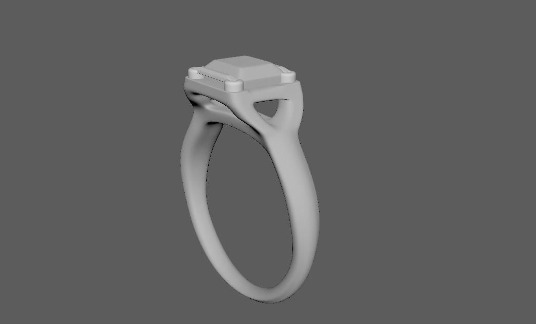 Ring wedding 3D model_4