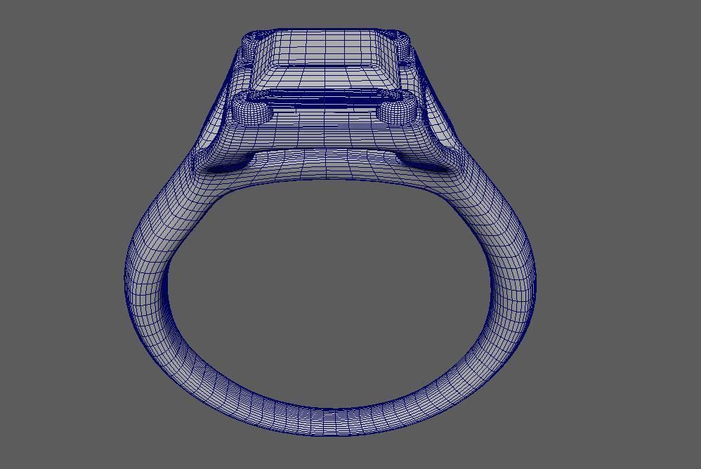 Ring wedding 3D model_2