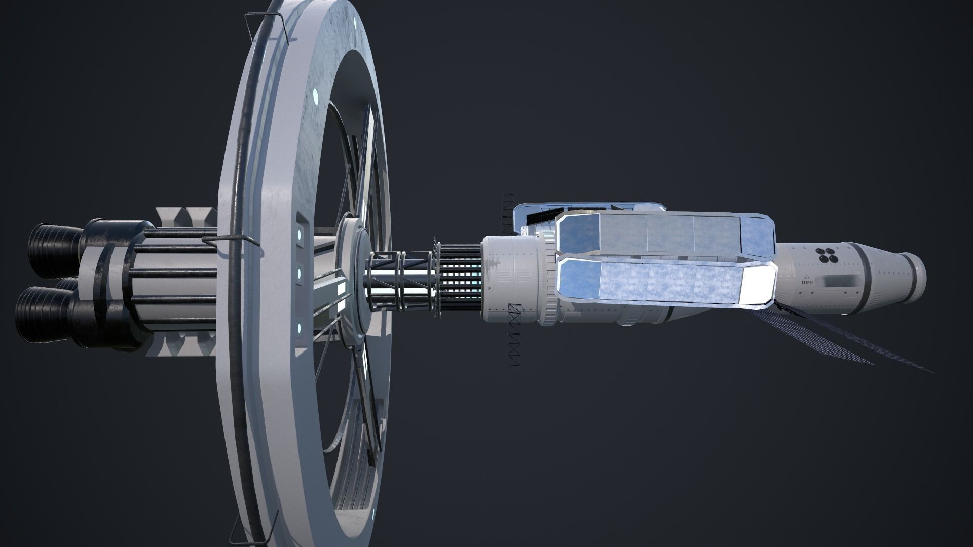 Scifi Spaceship 3D model_2