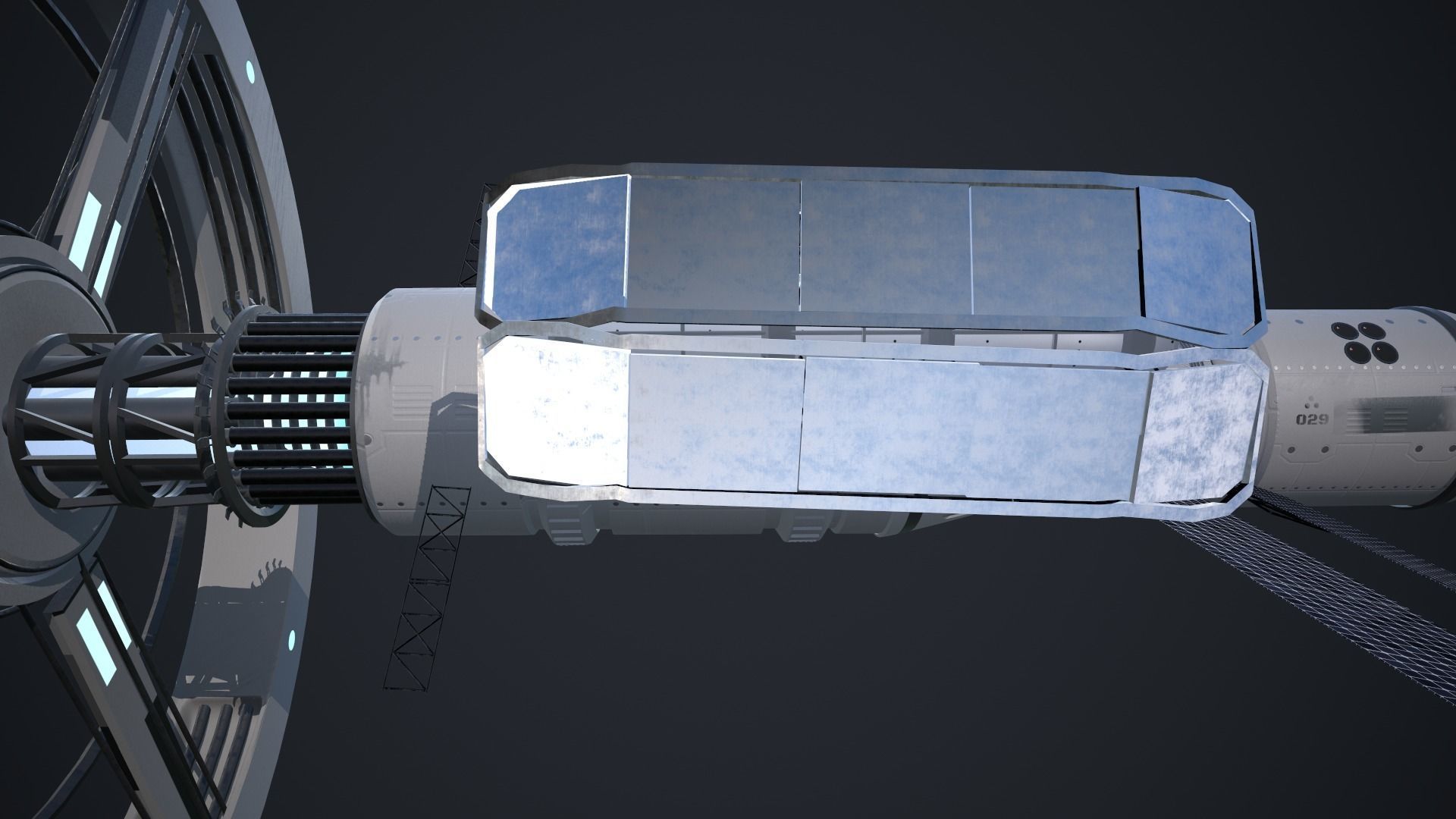 Scifi Spaceship 3D model_5